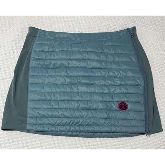 LITTLE DONKEY ANDY Lightweight Puffer Skirt Womens XL ThermalRunning Teal Green - Picture 1 of 8